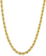Bliss Diamond 14k Gold Filled Men's 3.2-mm Rope Chain Necklace