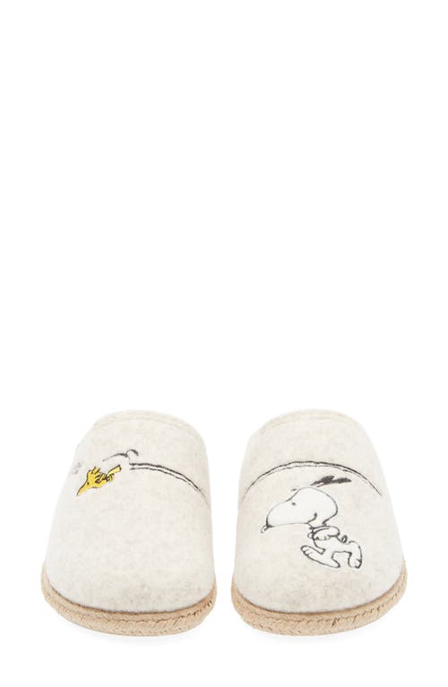 Toni Pons X Snoopy Wool Blend Slipper In Neutral