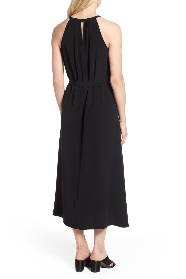Tencel® Lyocell Blend Midi Dress, Alternate, color, BLACK