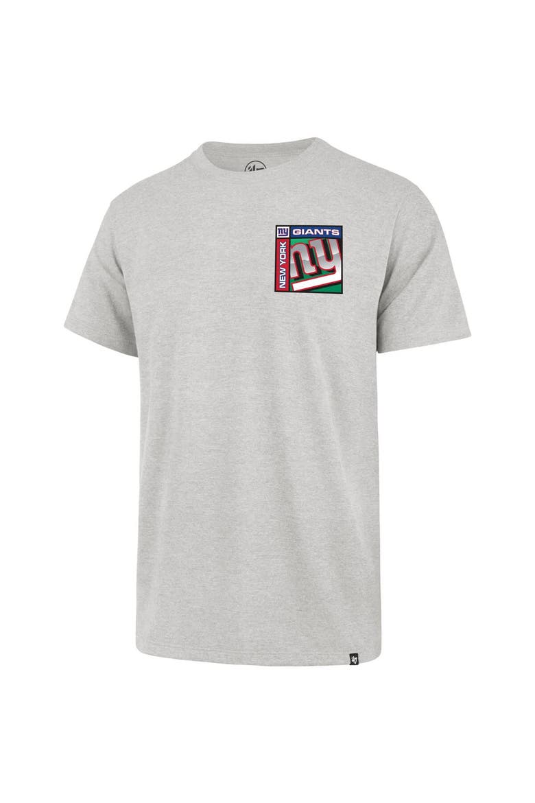 Men's '47  Gray New York Giants Chrome Plate Franklin T-Shirt, Alternate, color, Gray
