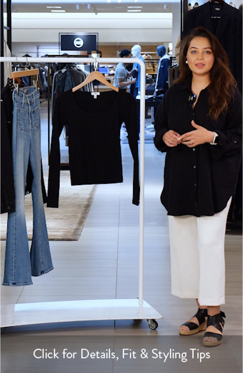 Square Neck Long Sleeve T-Shirt, sales video thumbnail