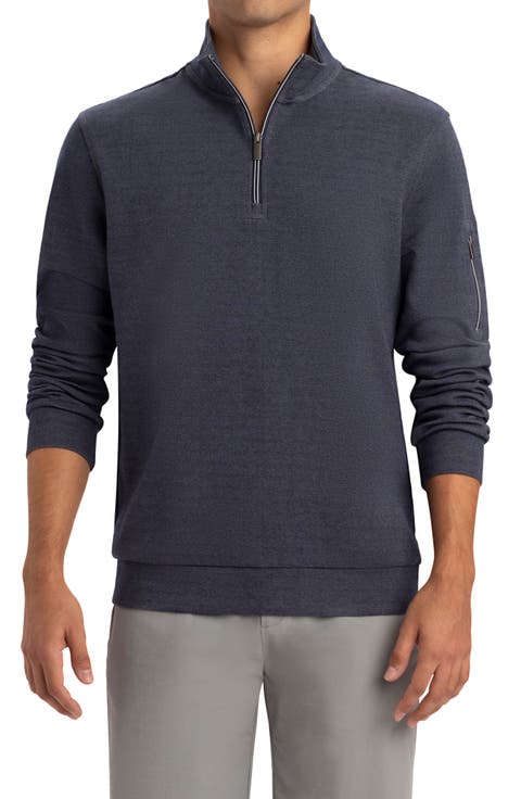 Cotton Blend Quarter Zip Pullover