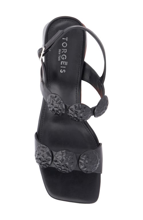 Torgeis Felicia Square Toe Sandal In Black