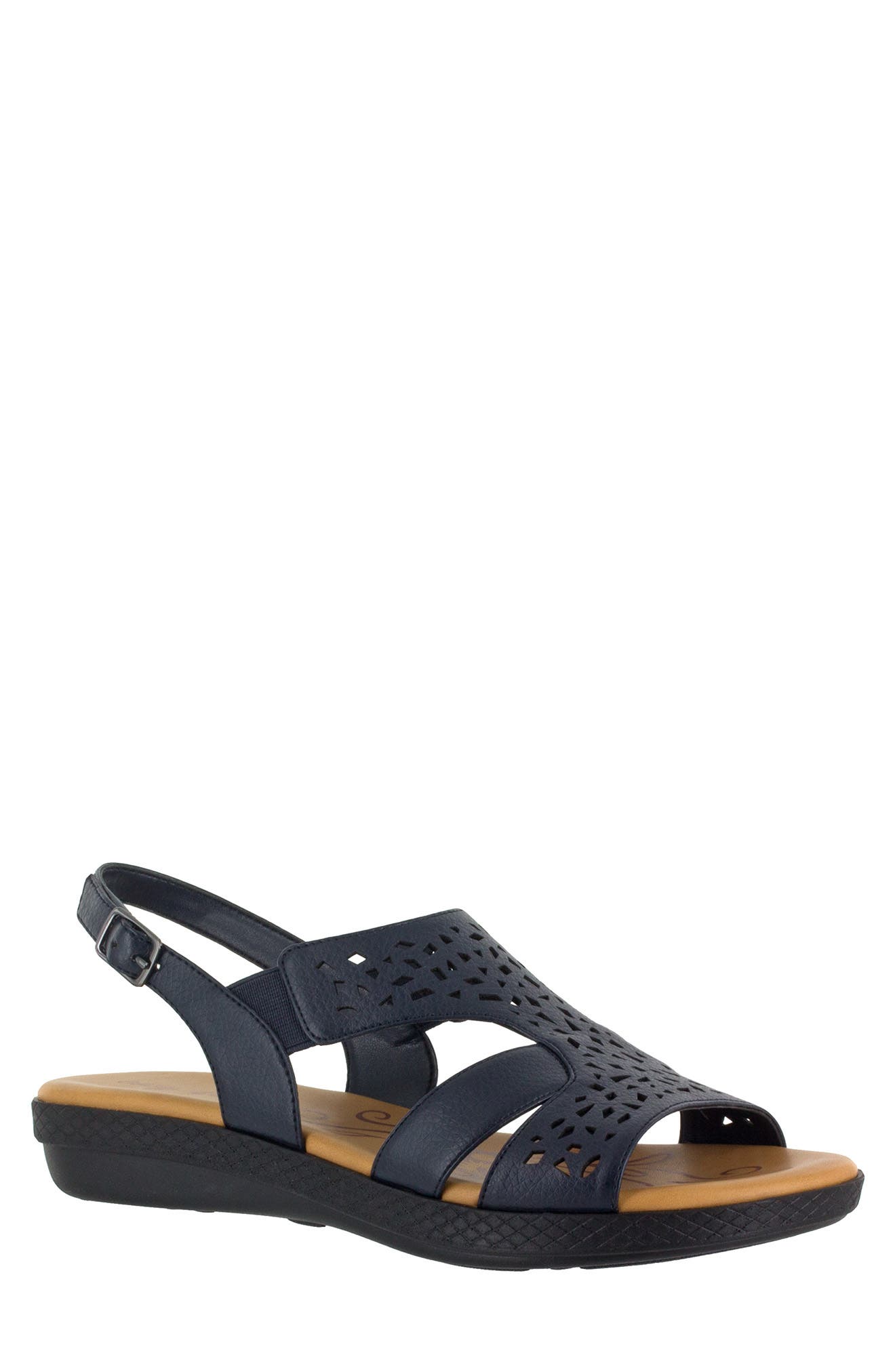 EASY STREET Bolt Sandal, Main, color, Navy