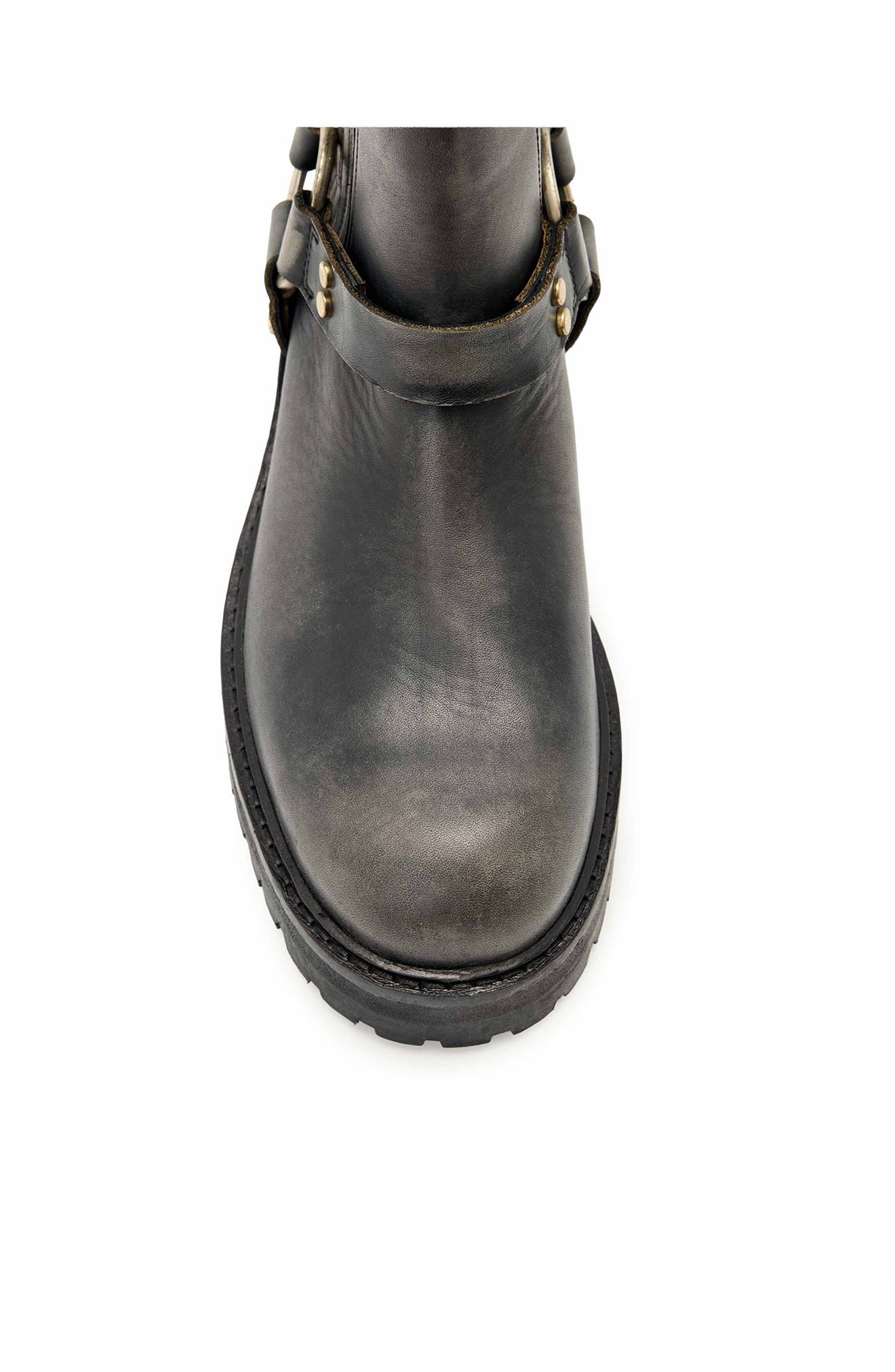 Maddie Lug Sole Biker Boot, Alternate, color, DARK BROWN