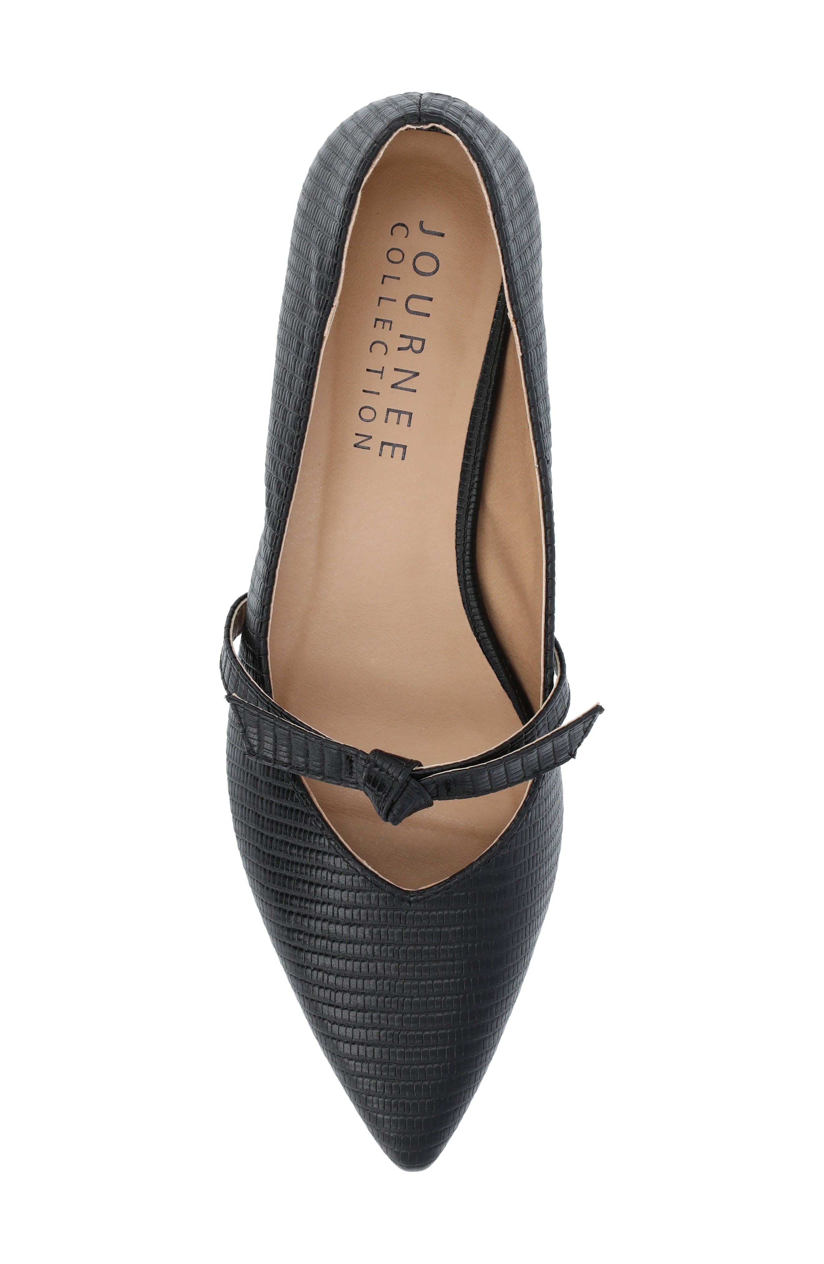 Journee Collection Cait Snake Embossed Pump, Alternate, color, Black