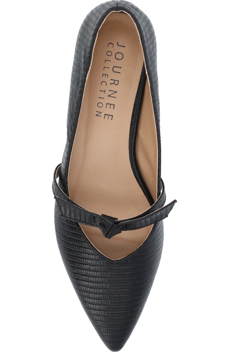 Journee Collection Cait Snake Embossed Pump, Alternate, color, Black