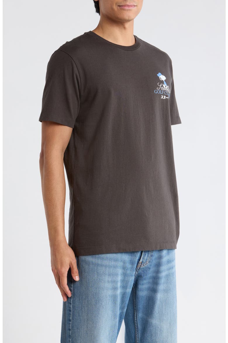 Peanuts® Tokyo Golf Graphic Cotton T-Shirt, Alternate, color, BLACK