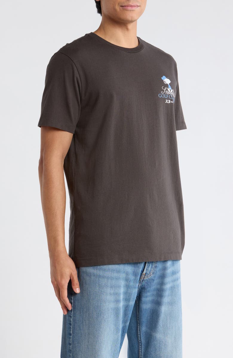 The Forecast Agency Peanuts<sup>®</sup> Tokyo Golf Graphic Cotton T-Shirt, Alternate, color, Black