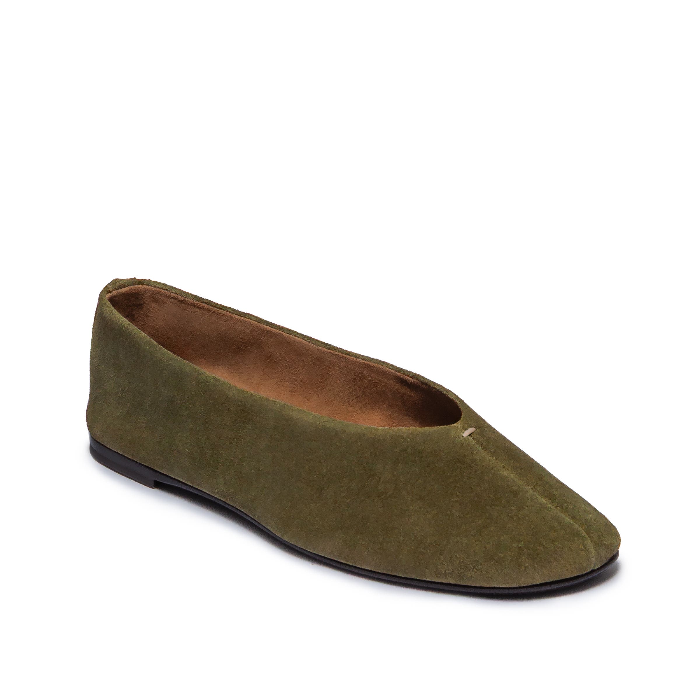 Meredith Ballet Flat, Alternate, color, DARK OLIVE