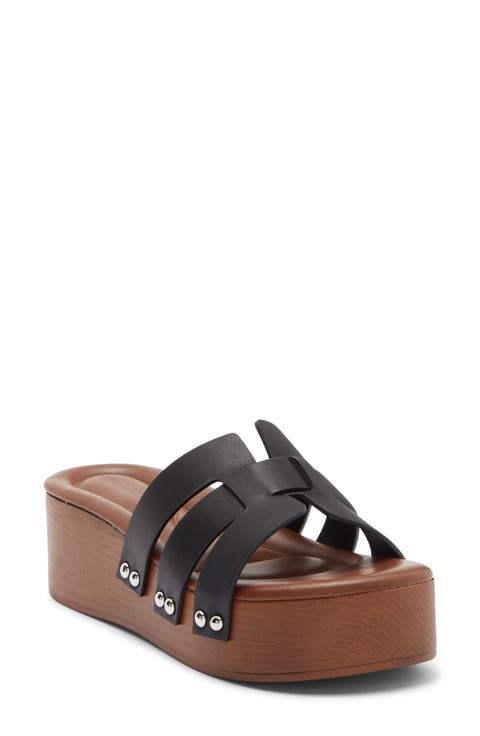 Hipster Platform Wedge Slide Sandal