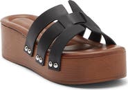 WILD DIVA LOUNGE Hipster Platform Wedge Slide Sandal