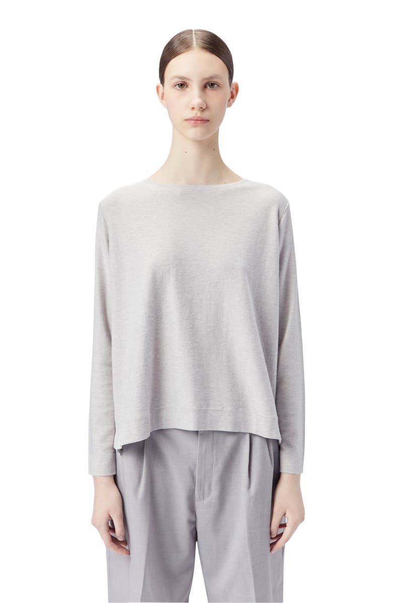 GOBI Mongolian Cashmere Boatneck Cotton Silk Cashmere Blend Sweater, Alternate, color, 