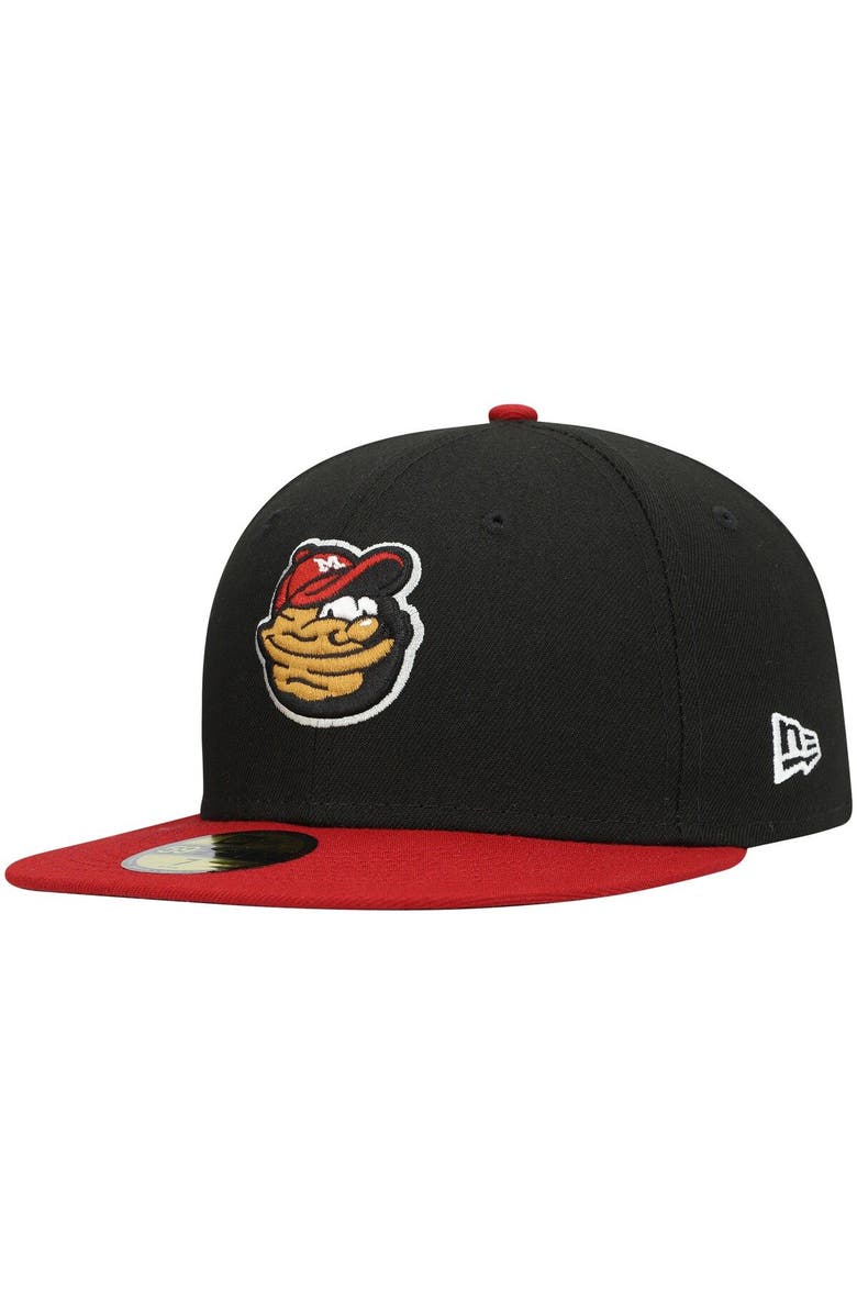 New Era Men's New Era Black Modesto Nuts Authentic Collection Team Home 59FIFTY Fitted Hat, Main, color, 