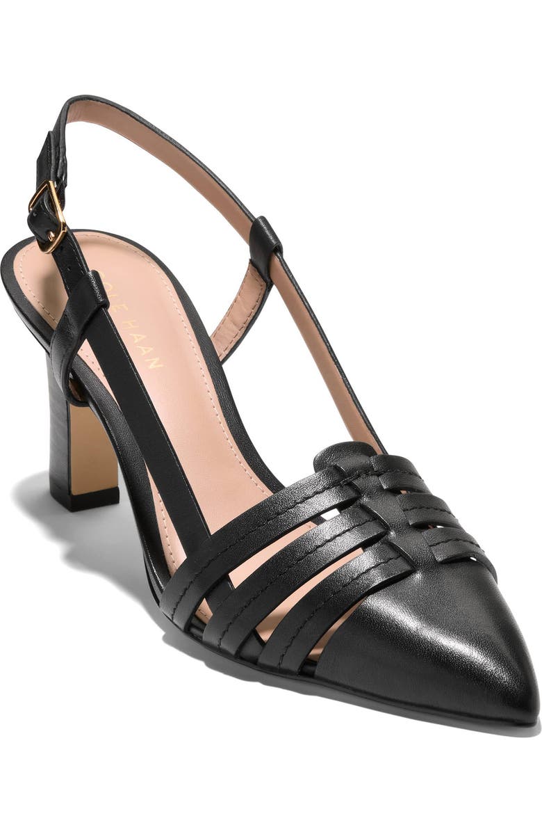 Cole Haan Mylah Slingback Pump, Main, color, Black Leather
