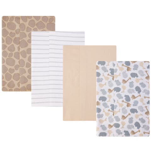 Gentle 4-pack Cotton-poly Flannel Baby Burp Cloths (baby)