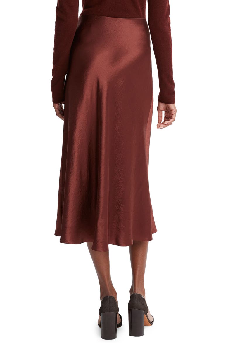 Vince Bias Satin Midi Skirt, Alternate, color,