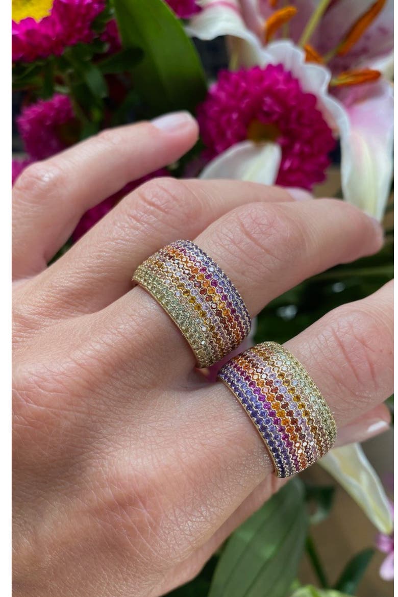 Billionaire Ring, Alternate, color, Rainbow Ember
