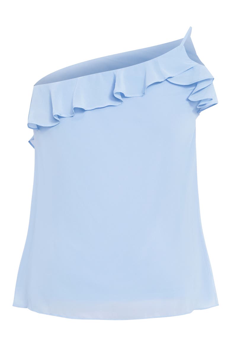 Rita Ruffle One Shoulder Top, Alternate, color, BABY BLUE