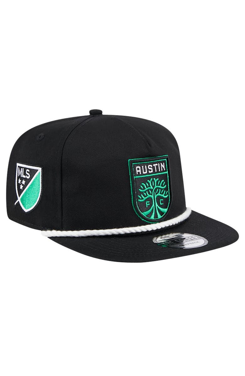New Era Men's New Era Black Austin FC The Golfer Kickoff Collection Adjustable Hat, Main, color, Black