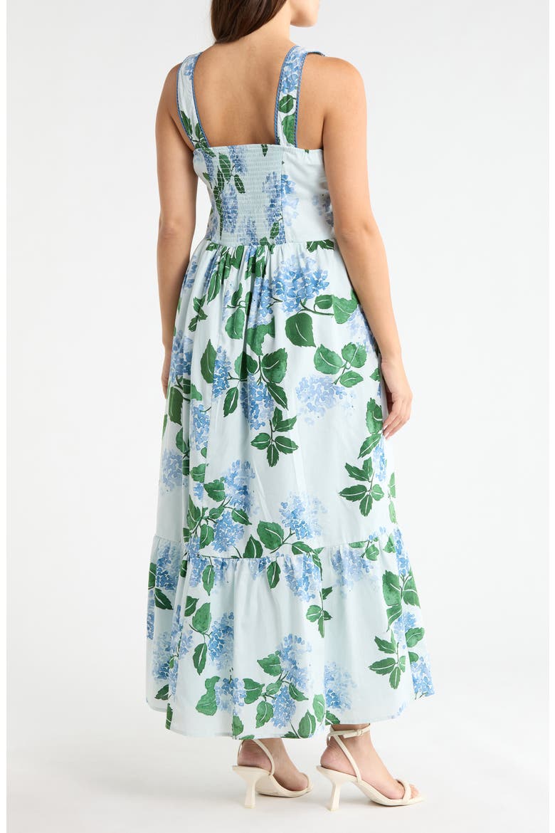 Mirla Floral Print Sleeveless Midi Dress, Alternate, color, BLUE-GREEN-MUL