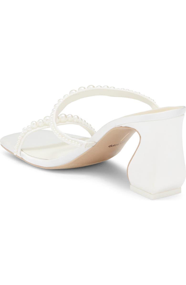 Dolce Vita Tynice Faux Pearl Sandal, Alternate, color, White Satin