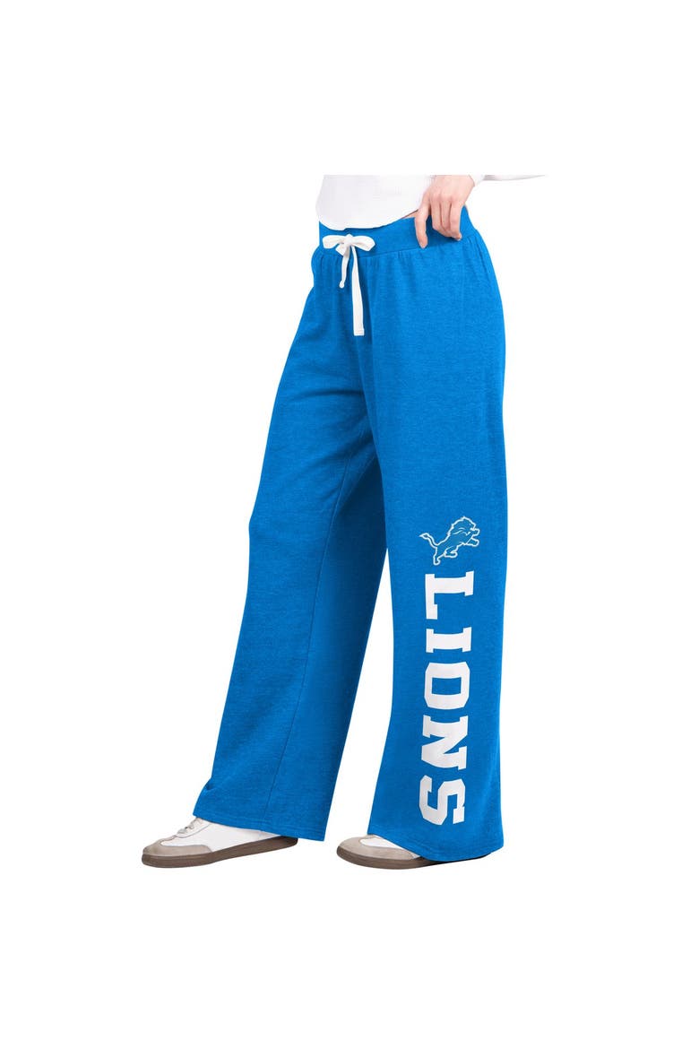 Women's  Starter  Royal Detroit Lions Field Wide Leg Sweatpants, Main, color, Royal