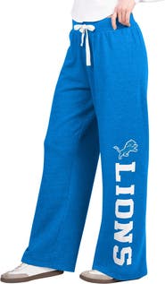STARTER Women's Starter Royal Detroit Lions Field Wide Leg Sweatpants