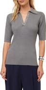 FIFTEEN TWENTY Eleanor Studded Polo Sweater