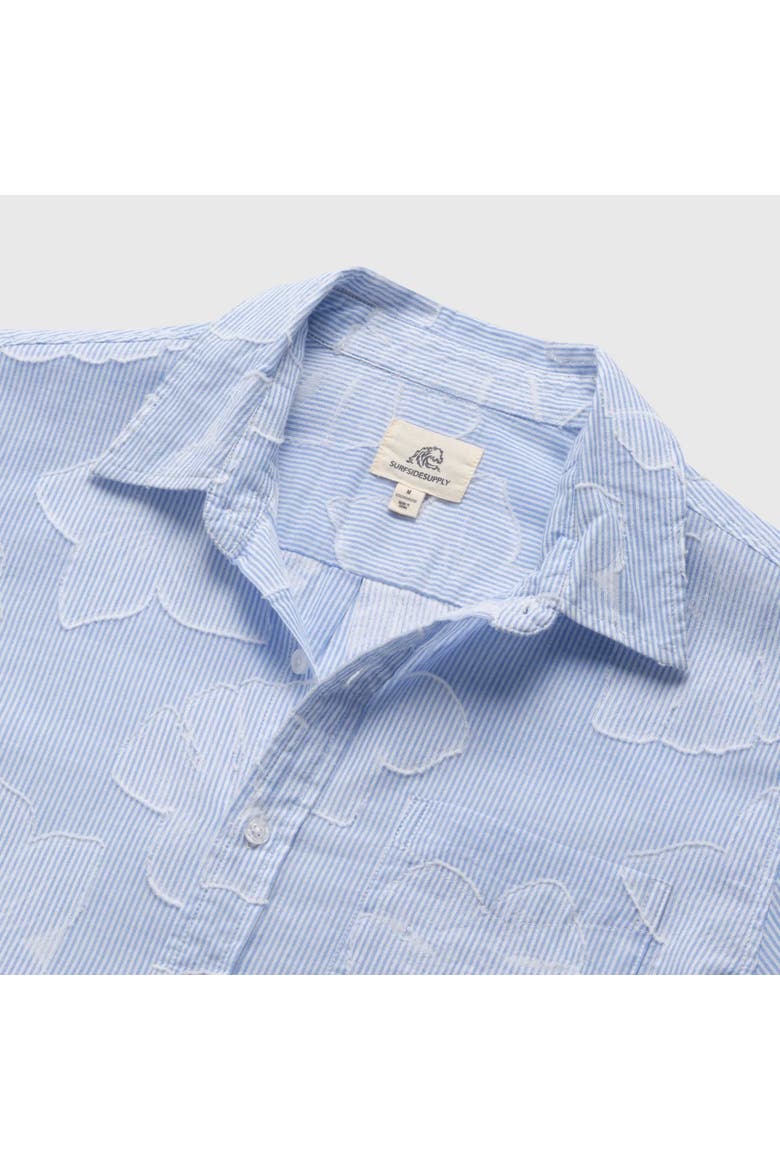 Joseph Striped Floral Shirt, Alternate, color, Blue