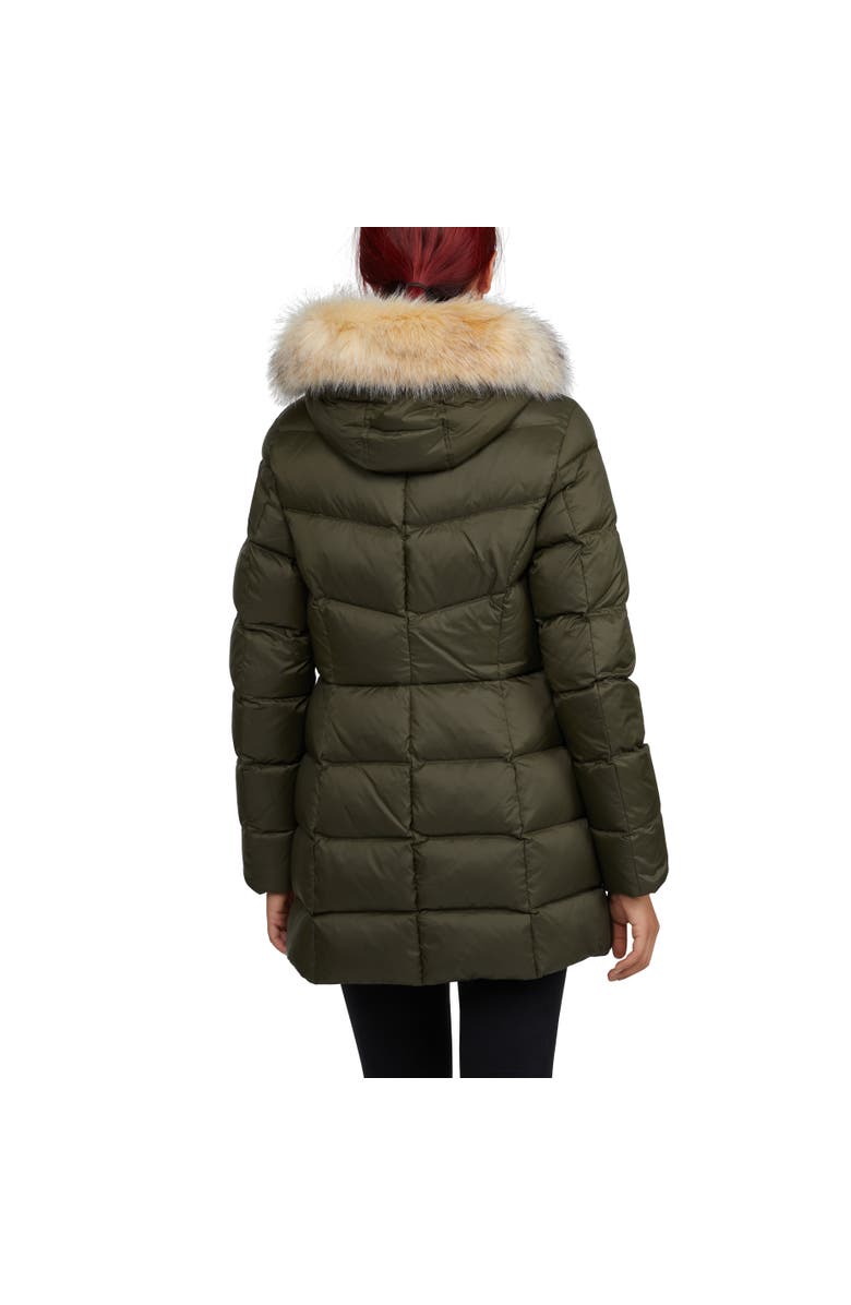 Pajar Roxy Quilted Puffer with Detachable Faux Fur Trim, Alternate, color, Military/Crystal