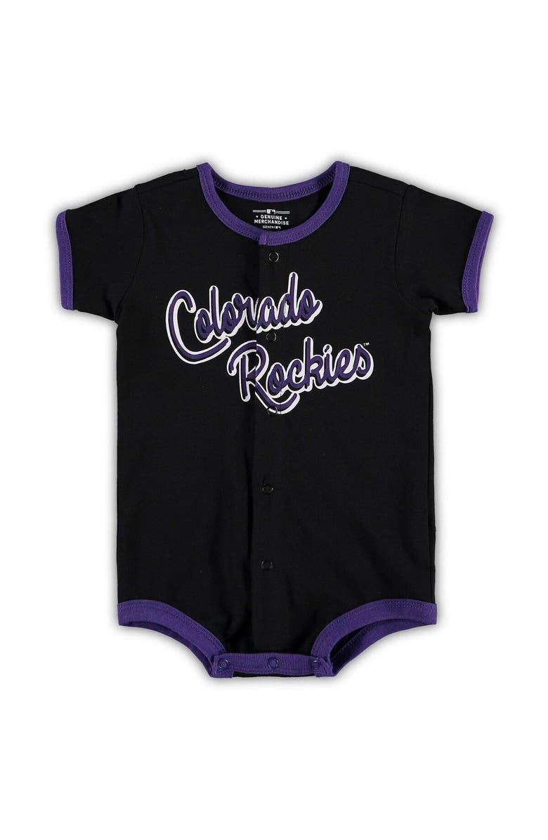 Outerstuff Infant Black Colorado Rockies Power Hitter Romper, Main, color, Black