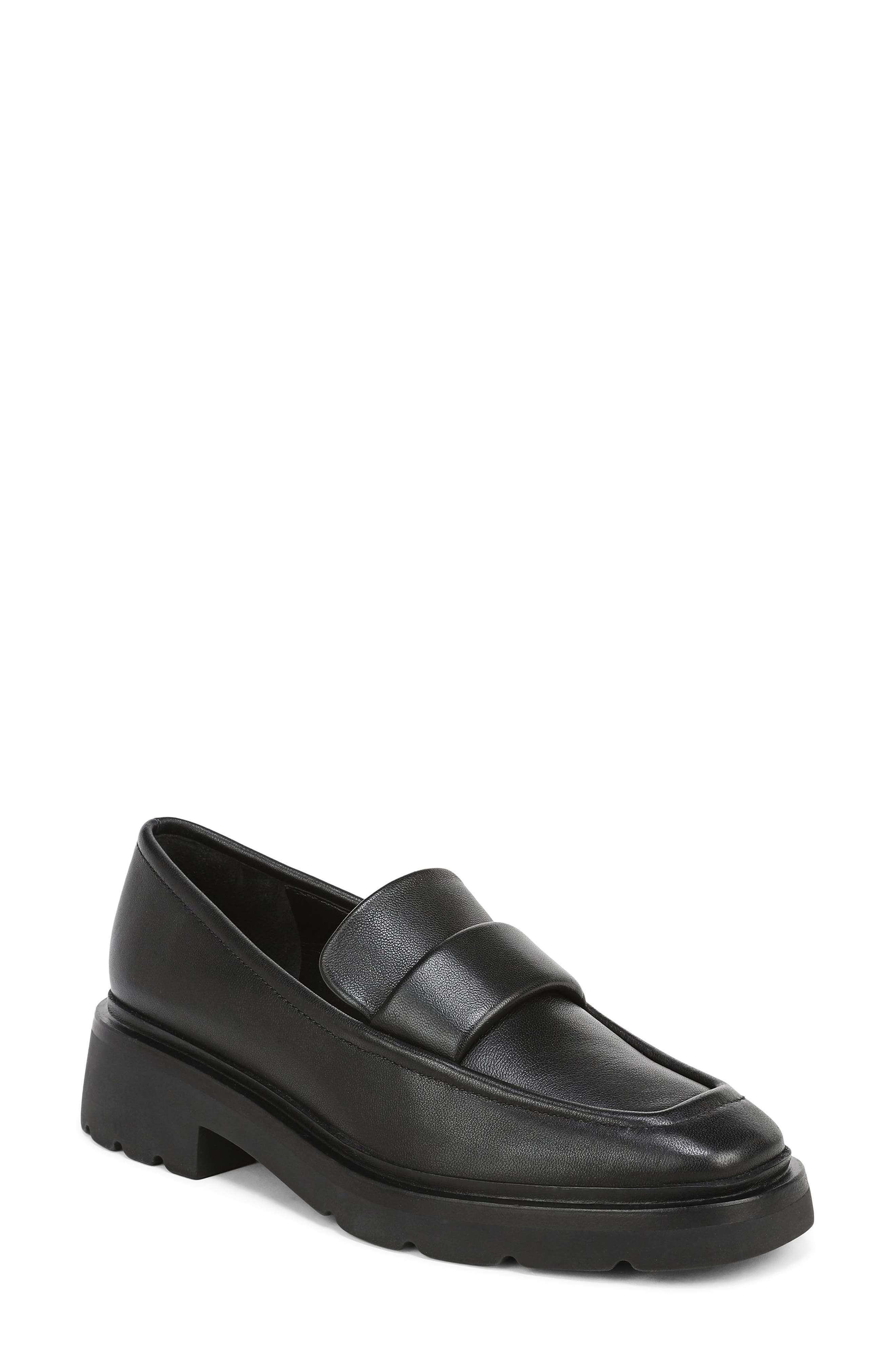 Robinb Leather Penny Loafer, Main, color, BLACK