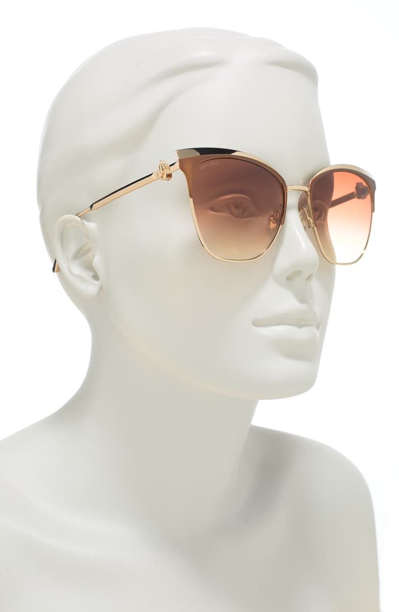 Jimmy Choo 58mm Cat Eye Sunglasses, Alternate, color,