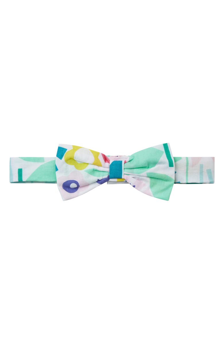 Andy & Evan Bubble Floral Cotton Romper & Headband Set, Alternate, color, 