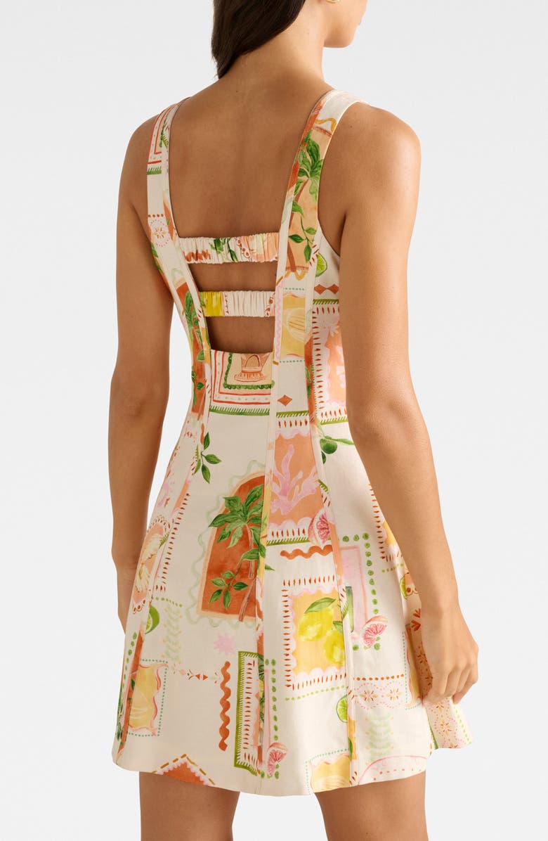 Ever New Fran Fit & Flare Minidress, Alternate, color, Almada Holiday