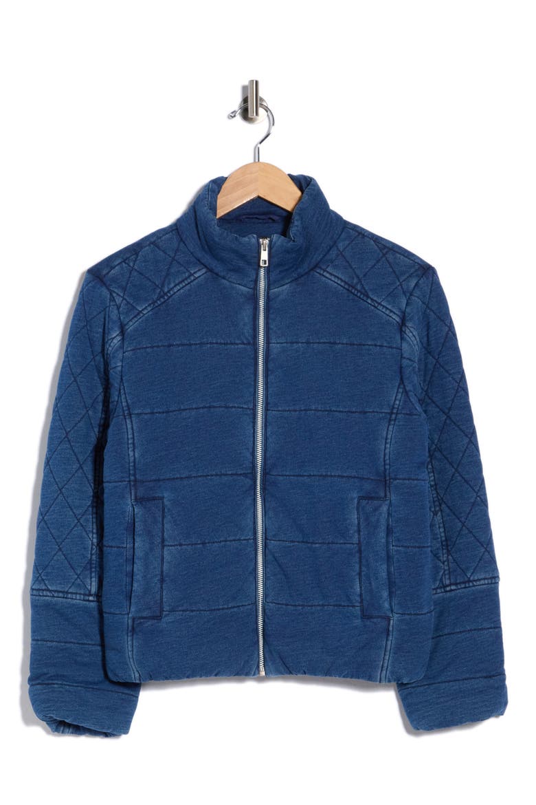 Denim Puffer Jacket, Alternate, color, INDIGO