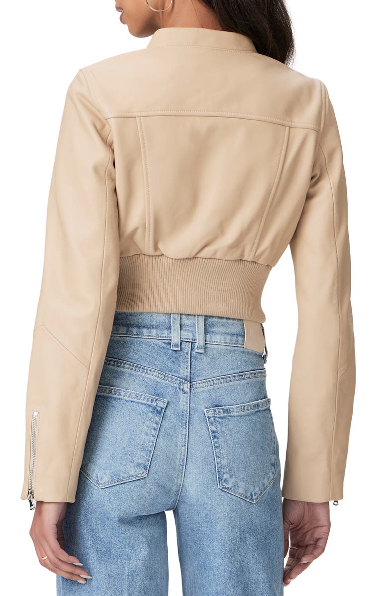 PAIGE Ameena Crop Leather Jacket, Alternate, color,