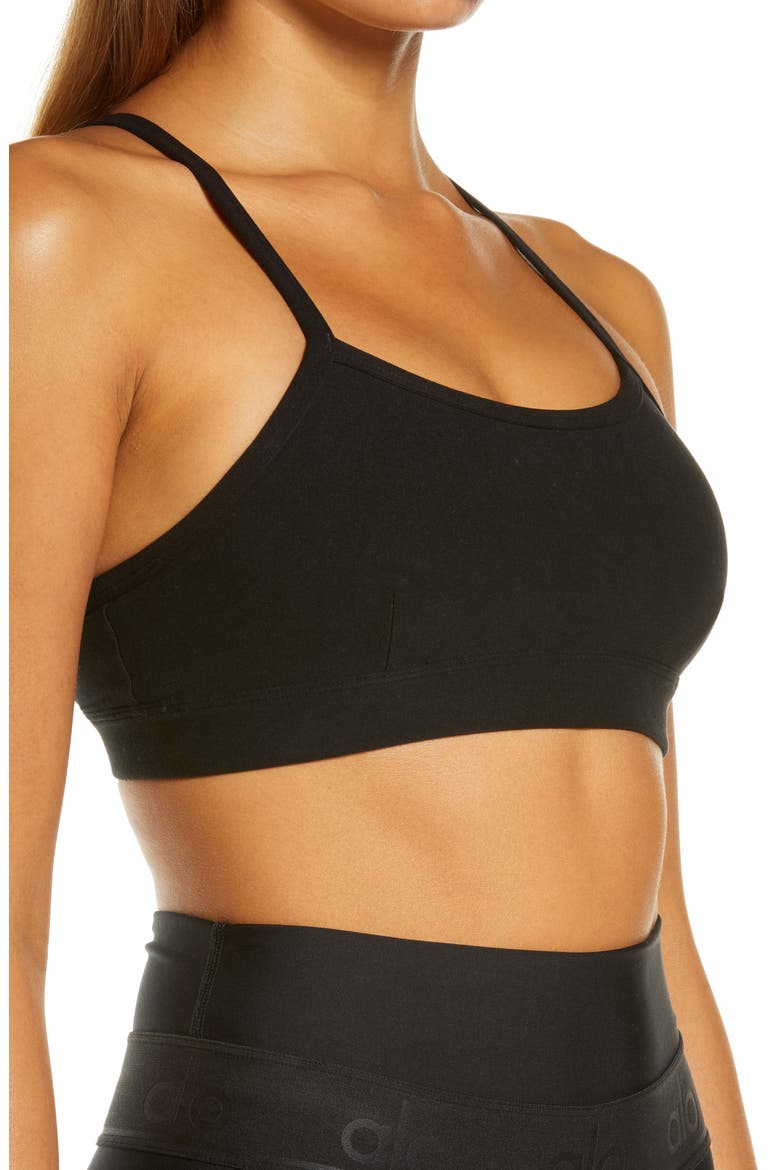 Gratitude Alosoft Sports Bra, Alternate, color, BLACK