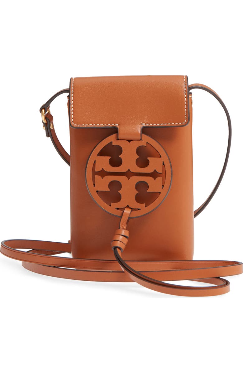 Tory Burch Miller Leather Phone Crossbody Bag, Main, color,