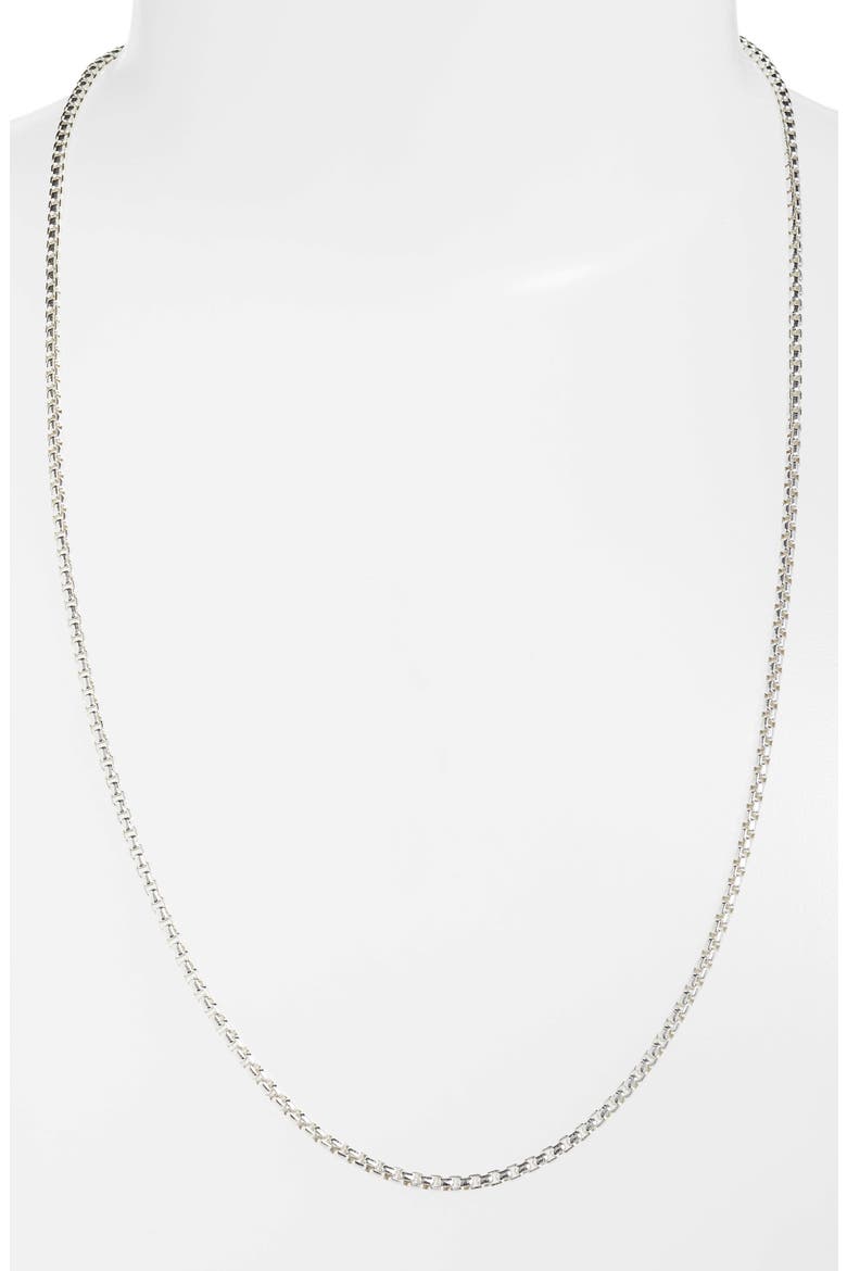 Flatiron Sterling Silver Chain Necklace, Alternate, color, SILVER