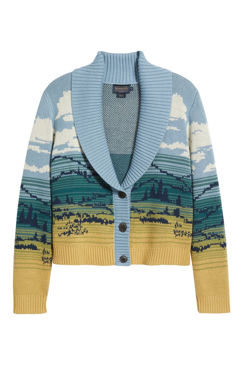 Big Sky Cardigan, Alternate, color, BLUE/ YELLOW MULTI