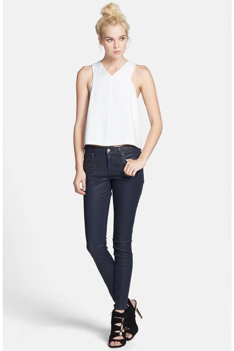 Cutaway Wrap Back Shell (Nordstrom Exclusive), Alternate, color, WHITE