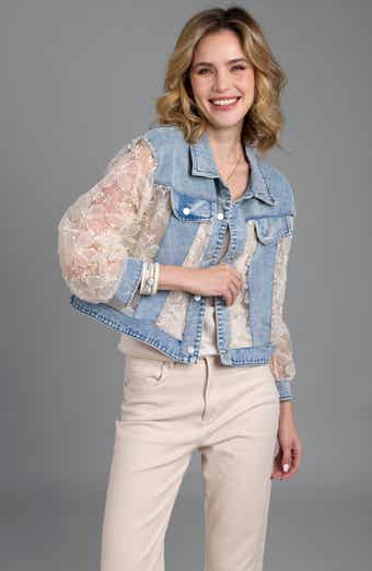 SAACHI Denim Lace Trucker Jacket