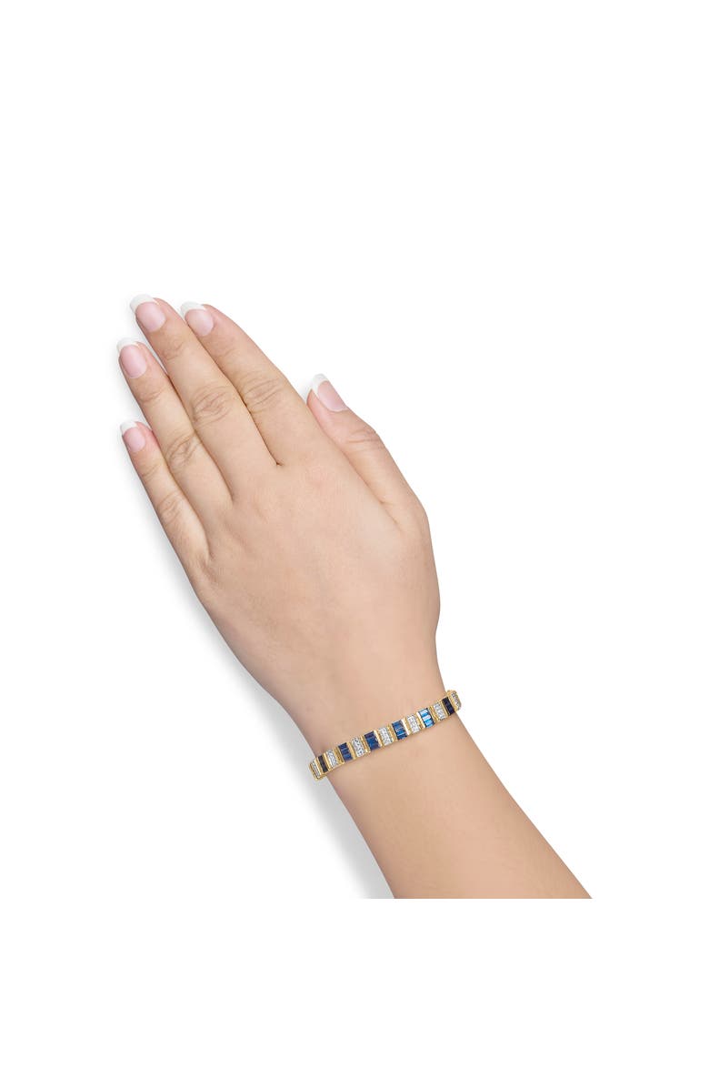 Haus of Brilliance 14K Gold 2/5 Cttw Diamond & 8.0 Cttw Sapphire Link Bracelet, Alternate, color, Yellow