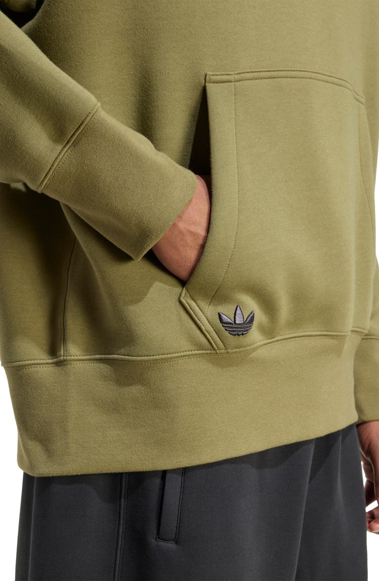adidas Neuclassics Oversize Pullover Hoodie, Alternate, color, Focus Olive