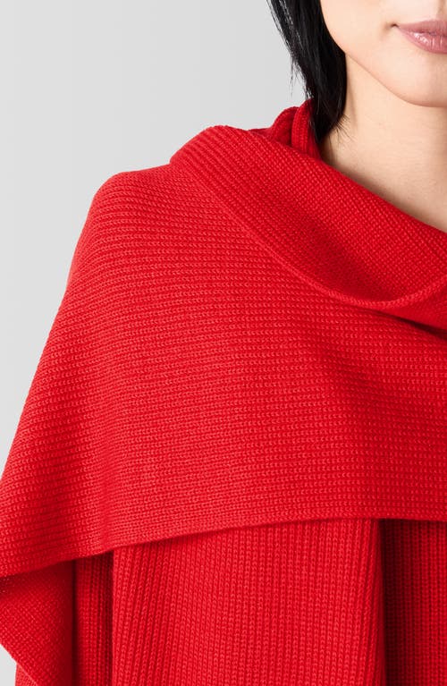 Eileen Fisher Wool Scarf In Red