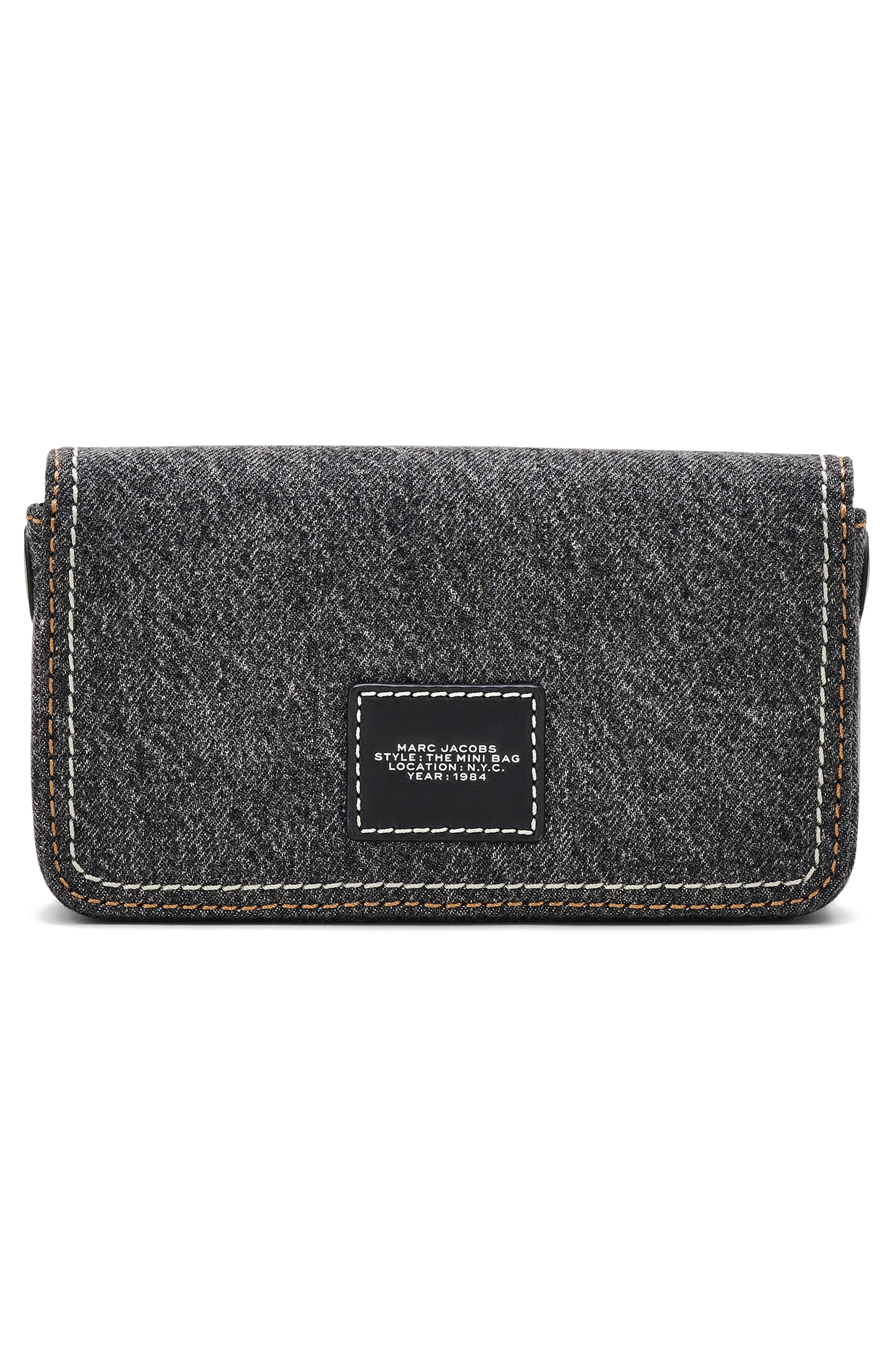 Marc Jacobs The Mini Denim Crossbody Bag, Alternate, color, 