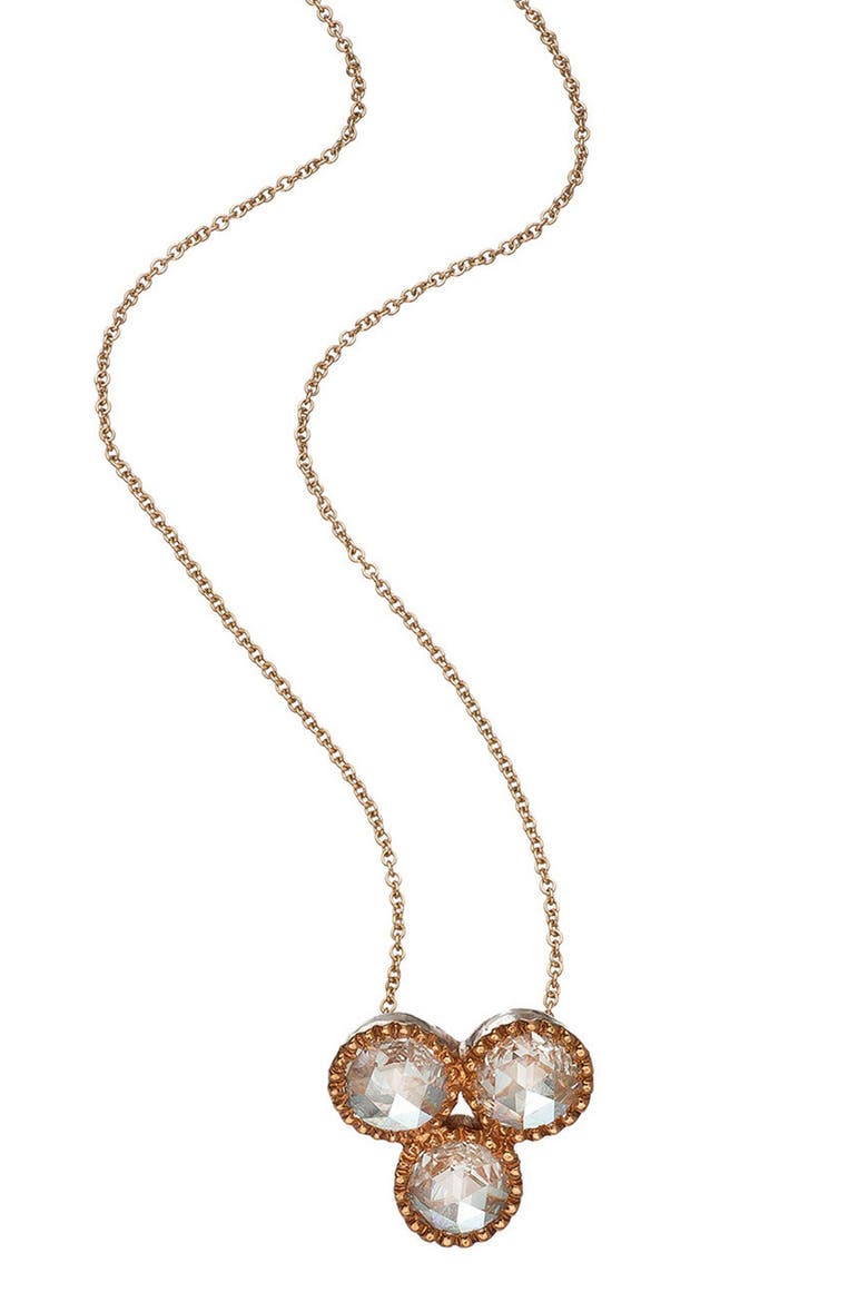 Rose Cut Diamond Necklace, Main, color, GOLD