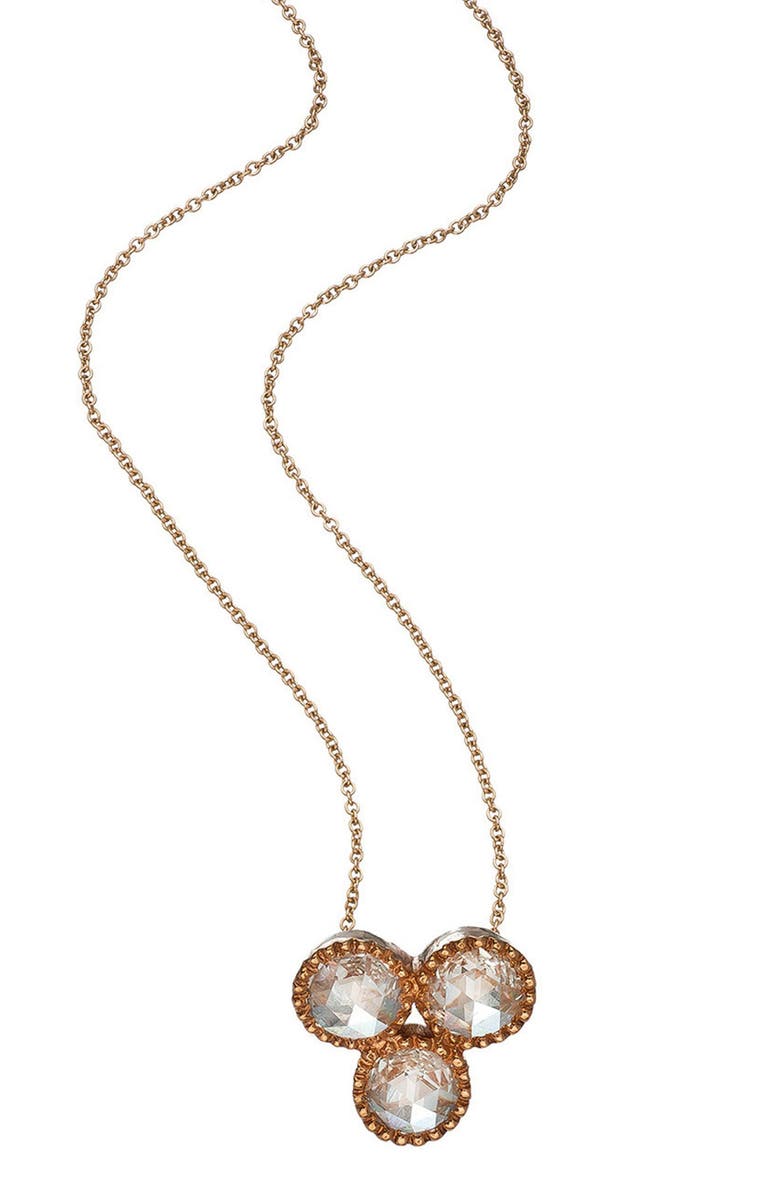 Sethi Couture Rose Cut Diamond Necklace, Main, color, Gold